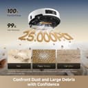 dreame Aqua10 Ultra Track Complete Robot Vacuum with Mop, 25,000Pa, 45°C Mopping, 6cm Obstacle Clearing, Auto-Empty, Mop Self-Cleaning, 100% Detangling, Avoids 240+ Objects, Direct, Voice Control - 4