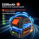 Soffiatore a Batteria, Bravolu Soffiatore Foglie Elettrico, con 2 Batteria da 5200 mAh e Caricabatteria, Velocità Aria Max 305 km/h, 5 Velocità Regolabili e Modalità Turbo - 3