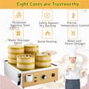 Genérico Vaporera eléctrica Comercial para Dim Sum, de Dos, Cuatro o Seis Orificios, con Alarma de combustión en seco y Suministro de Agua Independiente, para cocinar 6 Orificios. - 4