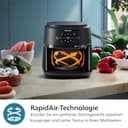 Philips Airfryer 2000 Series – Standard 6.2L Heißluftfritteuse mit Sichtfenster, RapidAir Technologie, 90% weniger Fett, leicht zu Reinigen, Touchscreen, energie- & platzsparend (NA230/00) - 5