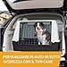 Ferplast ATLAS CAR 100 Trasportino per Cani da Auto con Tappeto Drenante e Portaoggetti, Maniglie, Griglia Ventilazione, Doppia Apertura Scorrevole con Chiusura Sicura, Max 40 kg, 100 x 60 x h 66 cm - 2