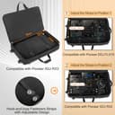 Rexmica Borsa da Trasporto per Controller DJ con Ruote, Compatibile con Pioneer XDJ RX2/ XDJ RX3/ XDJ-RX/DDJ-FLX10/ DDJ REV7/ DDJ 1000SRT, Zaino con Ruote Imbottito con 2 Tasche per DJ Mixer Accessori - 3