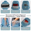 AOTIAN Nylon Lightweight Sturdy Little Casual Backpack 7 L Light Blue - 4