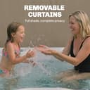 Outsunny 3 x 4 m Outdoor Garden Gazebo with Netting and Curtains, UPF50+ Double Roof Patio Gazebo Permanent Pavilion Canopy Shelter with Metal Frame, Drainage Holes, Beige - 4