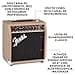 Fender Acoustasonic 15, Amplificador Combo para Guitarra Acústica, 15W, Color Marrón, Entrada Doble (Micrófono + Guitarra), Óptimo para Cantautores - 2