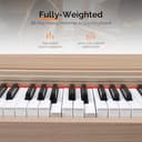 Glarry Digital Piano 88 Weighted Keys, Electronic Keyboard for Beginner, Keyboard Piano with Headphones, Stand, MIDI Connection, 3-Pedal Unit, 128 Rhythms (Natural) - 2