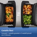 Philips Airfryer Serie 1000, Friggitrice ad aria con singolo/doppio cestello flexi da 7.1L e separatore, doppia resistenza e termostasti separati, RapidAir, 10 modalità, compatto, HomeID (NA154/00) - 3