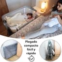 Twinly Comfortly - Cuna Colecho Bebé y Moisés 2 en 1 con Ruedas | Minicuna de Viaje Plegable, Sin Montaje, Altura Ajustable y Función Antireflujo | Incluye Colchón, Sábana Algodón y Bolsa (Wood) - 7