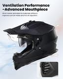 ILM Dual Sport Adventure Motocross Motorradhelm mit Pinlock kompatiblem Sonnenvisier ATV Dirt Bike Off Road Casco ECE Modell-WS902,Carbon, 2XL - 7
