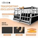 CADOCA® Trasportino Cani XL 89x70x51cm Richiudibile Alluminio Impermeabile Box Auto Cagnolini - 6