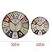 Timelike Reloj de pared vintage silencioso - Reloj de pared de madera colorida para cocina, dormitorio en estilo toscano, relojes de pared de diseño moderno para decorar tu casa - 5