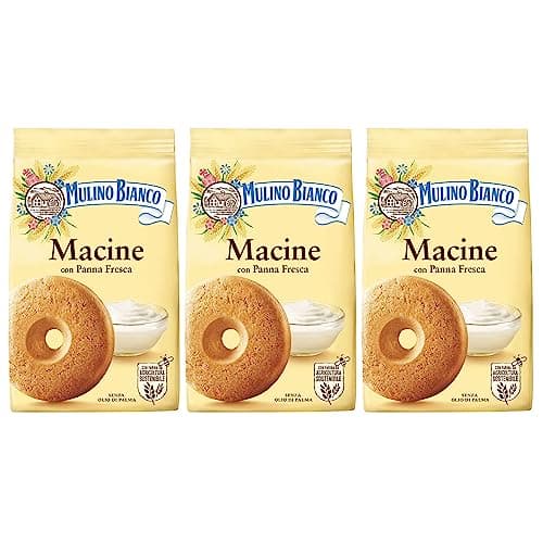 MULINO BIANCO Macine - Italian shortcrust pastry cookies with cream flavour 350g x 3 packets