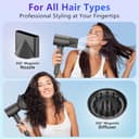 TQQ Asciugacapelli, Phon da 200 Milioni di Ioni Negativi, Motore Brushless da 110.000 giri/min per Asciugatura Rapida, Phon Capelli Professionale da 57 dB Adatto per Viaggi e Domestico - 7