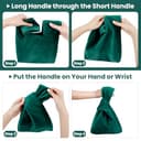 Muka Bolso de Mano Bolsos de Fiesta con Nudo de Terciopelo Estilo Japonés Bolsa Negro de Noche para Mujer Puedes Usar en Boda - 6