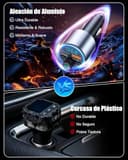 EOIWUY Transmisor FM Bluetooth Coche 5.3 Mejorado, [Carga Rápida] Cargador Mechero Coche con Potente PD36W & QC3.0, [Sonido HiFi Cristalino] Adaptador Bluetooth Vehículos Musica Conector Manos Libres - 6
