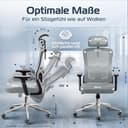 CLOUVOU BrightSeat Bürostuhl Ergonomisch [TESTSIEGER] Schreibtischstuhl 100% individuell einstellbar | Büro Stuhl & Gaming Stuhl | Computerstuhl Home Office Chair Ergonomic | Drehstuhl 150 kg - 2