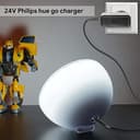 KFD Cargador Portátil 24V Adaptador para Philips Hue Go 798835 800136 7146060PU 7146060PH 71460/60 7146060C6 HueGo LED Light Lámpara HF12 HF18 HF24 S018QU2400075 S018QU2400050 Fuente de alimentación - 4