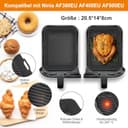 Ninja Heißluftfritteuse Zubehör, Zubehör für Ninja Foodi Max Dual Zone Heißluftfritteuse AF300EU AF400EU AF451EU AF500EU, Silikonform Backpapier Auflaufform für Ninja Airfryer, Air Fryer Accessories - 2