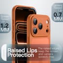 JETech Matte Case for iPhone 17 Pro 6.3-Inch, Shockproof Military Grade Drop Protection, Full Camera Lens Protection, Frosted Translucent Back Minimalist Phone Cover (Orange) - 5