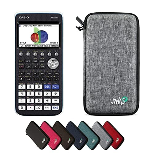Casio fx-CG50 con Custodia Protettiva WYNGS inclusa Grigio Chiaro - Calcolatrice Grafica - Pacchetto Base