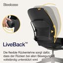 Steelcase Leap Ergonomischer Bürostuhl mit LiveBack Lumbalstütze und flexibler, S-förmiger Rückenlehne Onyx Schwarz, 62 x 68 x 100 - 5