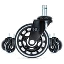 Engineered Now Poggiatesta per sedia classica Herman Miller Aeron (rotelle, set da 5, nero) - 1