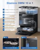 ECOVACS DEEBOT T50 PRO OMNI Gen2 Robot Aspirapolvere Lavapavimenti, (Migliorato da T30 PRO), 21000 Pa, Spazzola Laterale Estensibile e Lavapavimenti, Aggiunta Automatica Soluzione Detergente, Nero - 6