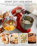 HOMGEN 3 stück Mixeraufsätze für KitchenAid Standmixer 4.5-5 QT – Edelstahl Kitchenaid Mixer-Zubehör aus Stahl enthalten K45WW Schneebesen, K45DH Knethaken, K45B Flachrührer - 4