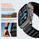 Spigen Cinturino base in Tessuto con chiusura a gancio Progettato per Apple Watch Ultra 3/2/1 49mm, Series 11/10 46mm, Series 9/8/7-4/SE 45mm, 44mm - Nero - 8