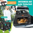 LOVPET® Trasportino per Cani - Box per Cani Pieghevole incl. Borsa per Il Trasporto e Ciotola - Cani e Gatti - casetta per Il Trasporto di Animali Domestici, Nero, XL - 3