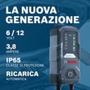 Bosch C30 Caricabatterie per Auto, 6 V - 12 V / 3,8 A, con Carica di Mantenimento - per Batterie al Piombo-Acido, EFB, GEL, AGM e SLI da 6 V/12 V - 3