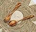 DAGDEG Set di posate in legno d'ulivo, 3 pezzi, 20 cm, posate da tavola mediterranee, posate da tavola in legno d'ulivo, cucchiaio, forchetta, coltello, fatto a mano - 2