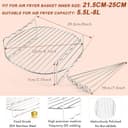 YQL Airfryer zubehör für Philips XL/Russell Hobbs Heißluftfritteuse XXL 8L, 304 Edelstahl Airfryer Grillrost mit 5 Spieße, Heißluftfritteuse Zubehör für Ninja/COSORI Turbo Tower Pro Smart 10,8L - 2