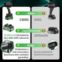 Soffiatore a Batteria Con Motore Brushless: 200km/h Soffiatore per Foglie Con Batteria 4000mAh,spinta fino a 1300G,45000rmp Motore brushless ad alta velocità,Adatto per la Manutenzione - 6