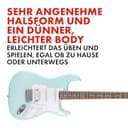 Squier by Fender Debut Collection HSS Stratocaster E-Gitarre, Laurel Griffbrett, Weißes Schlagbrett, Daphne Blue - 3