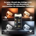 Philips Hue White & Color Ambiance Iris Tischleuchte (570 lm), dimmbare LED Leuchte für das Hue Lichtsystem mit 16 Mio. Farben, smarte Lichtsteuerung über Sprache oder App, weiß - 9