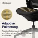 Steelcase Series 1 Ergonomischer Bürostuhl mit LiveBack Lumbalstütze und 4D-Armlehnen Onyx Schwarz - 8