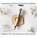 CASTAGNOU Penna personalizzata in legno con nome nome testo tema Casino sfera personalizzabile incisione laser idea originale e unica artigianale fatta a mano confezione regalo per uomo donna - 6