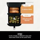 Ninja Double Stack Air Fryer, Vertical Dual Drawer Air Fryer with 4 cooking levels, 2 Drawers and 2 Racks, Space Saving Design, 7.6L Capacity, 6 Cooking Functions, 6 Portions, Black SL300UK - 7