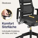 Steelcase Please Air Ergonomischer Bürodrehstuhl mit höhenverstellbarer Lumbalstütze Onyx/Schwarz - 7