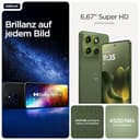Motorola Edge 70 Smartphone (Robustes 6,67"-Super-HD+-Display Dank Corning Gorilla Glass 7i, 50-MP-Kamera, 12/512 GB, 4800 mAh, 68W-TurboPower-Aufladen) Pantone Bronze Green, inkl. Schutzcover - 7