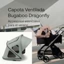 Bugaboo Capota ventilada Dragonfly, extensible para una protección adicional y una protección solar óptima, repelente al agua, Pine Green - 2