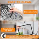 Paraspruzzi antispruzzo in acciaio inox Compatibile con Cosori Airfryer 8,5L/Dual Blaze TwinFry 10L, accessorio per friggitrice ad aria calda per Cosori CAF-R901-AEU 8,5L con esterno in silicone - 6