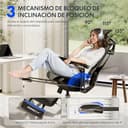 FLEXISPOT ErgoX Pro Silla de Oficina Ergonómica con Reposapiés, Ajuste Altura 12 Niveles, Reposabrazos 7D, Soporte Lumbar 5D, Reposacabezas 4D, Carga 250 kg, Asiento Malla Transpirable, Negro - 9