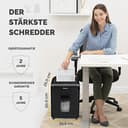 Sicherheitsstufe P5 Aktenvernichter: Fellowes Microcut (2000+ Partikel/A4), 10 Blatt, Powershred 10M, Büro/Homeoffice, 19L Papierkorb, Sicherheitssperre, schwarz - 7