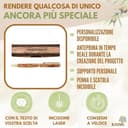 KASSIS Penna a sfera in legno d'ulivo - Realizzata a mano con bellissime venature e testo personalizzato in un'elegante scatola di legno - Penna a sfera personalizzata (Con incisione) - 6