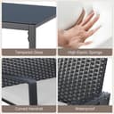 Xbro Conjunto Jardin Exterior de Ratán, Muebles Jardin Exterior para 4 Personas con Mesa de Vidrio 1 Sofa Exterio y 2 Sillas, para Patios, Jardines y Espacios al Aire Libre (Gris) - 6
