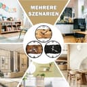 predolo Wanduhr Holz Wanddeko Leise Wohnzimmeruhr Dekorative Uhr mit Rustikalem Holzmaterial Ruhigem Uhrwerk Und Künstlerischem Baumringmuster für Büro, Küche, Schlafzimmer, Wohnzimmer, Braun - 6