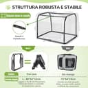 Morpilot Grande trasportino per cani e gatti, gabbia da viaggio per animali domestici con lati morbidi, trasportino pieghevole per cani per max 32 kg, con ciotola pieghevole, tracolla e tasche - 4