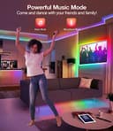 Daymeet Striscia LED TV RGB 4m, Retroilluminazione TV per 55-75 Pollici, Luci LED RGB con App + Telecomando, Sincro Musicale, Effetto Arcobaleno Dinamico, Alimentazione USB per Monitor HDTV - 4